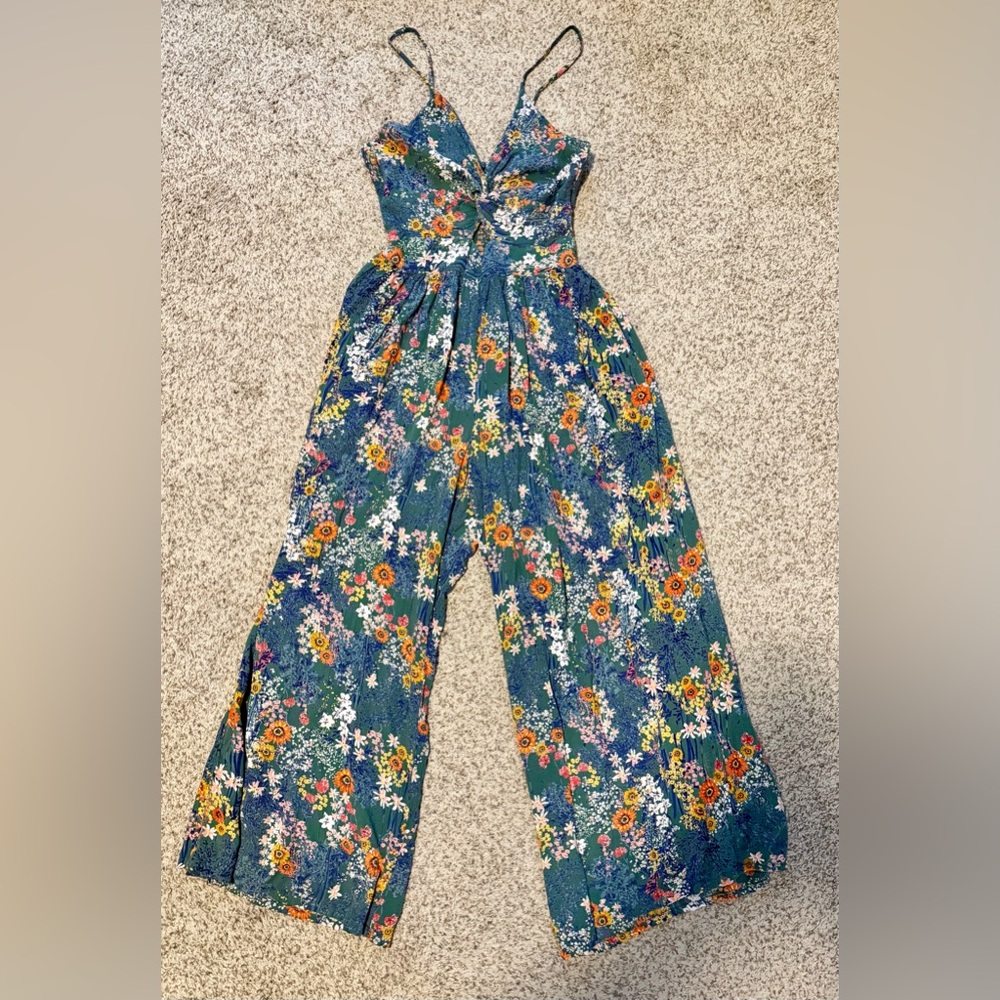 Angie Green Floral Romper